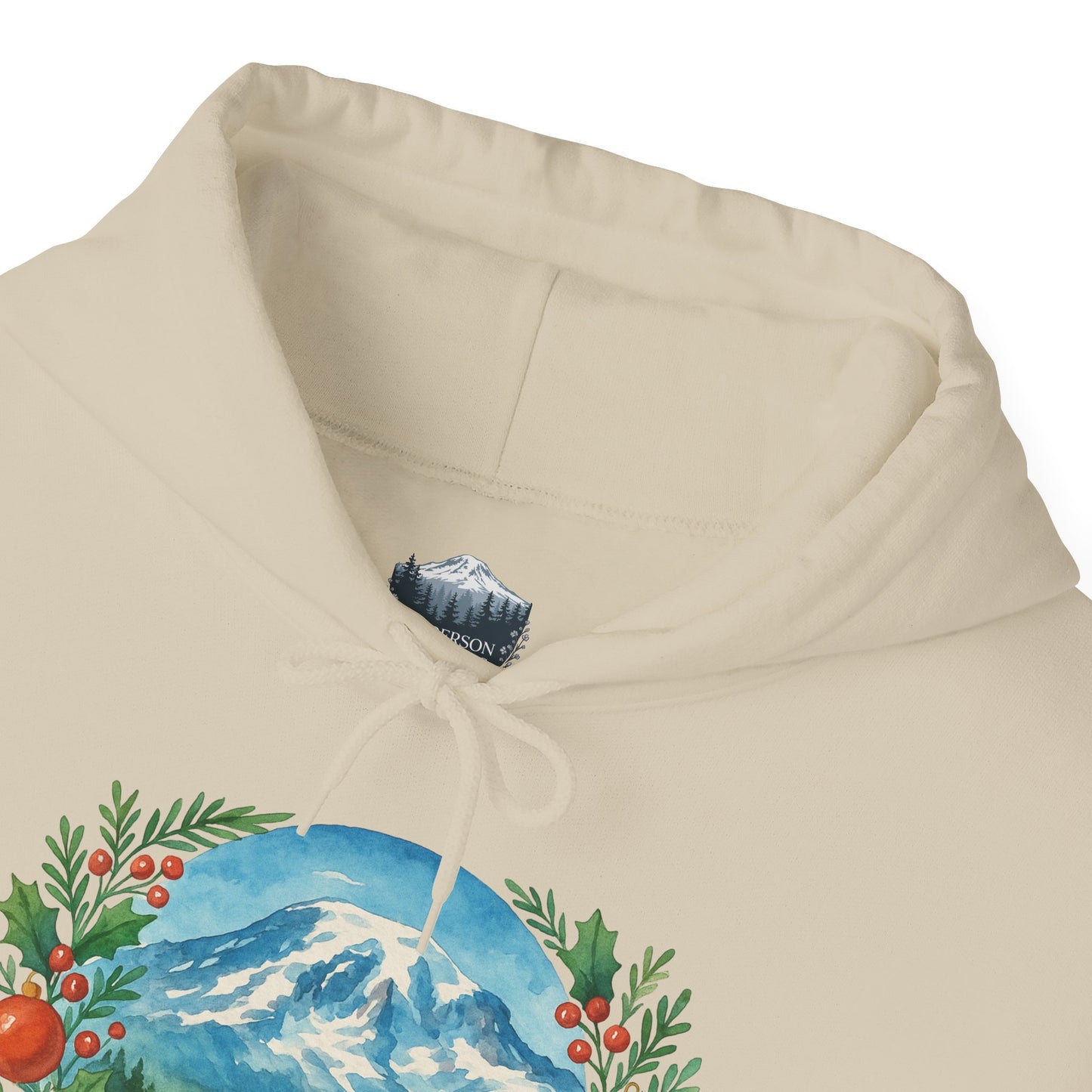 Mt. Rainier - Washington Merry Christmas Hoodie