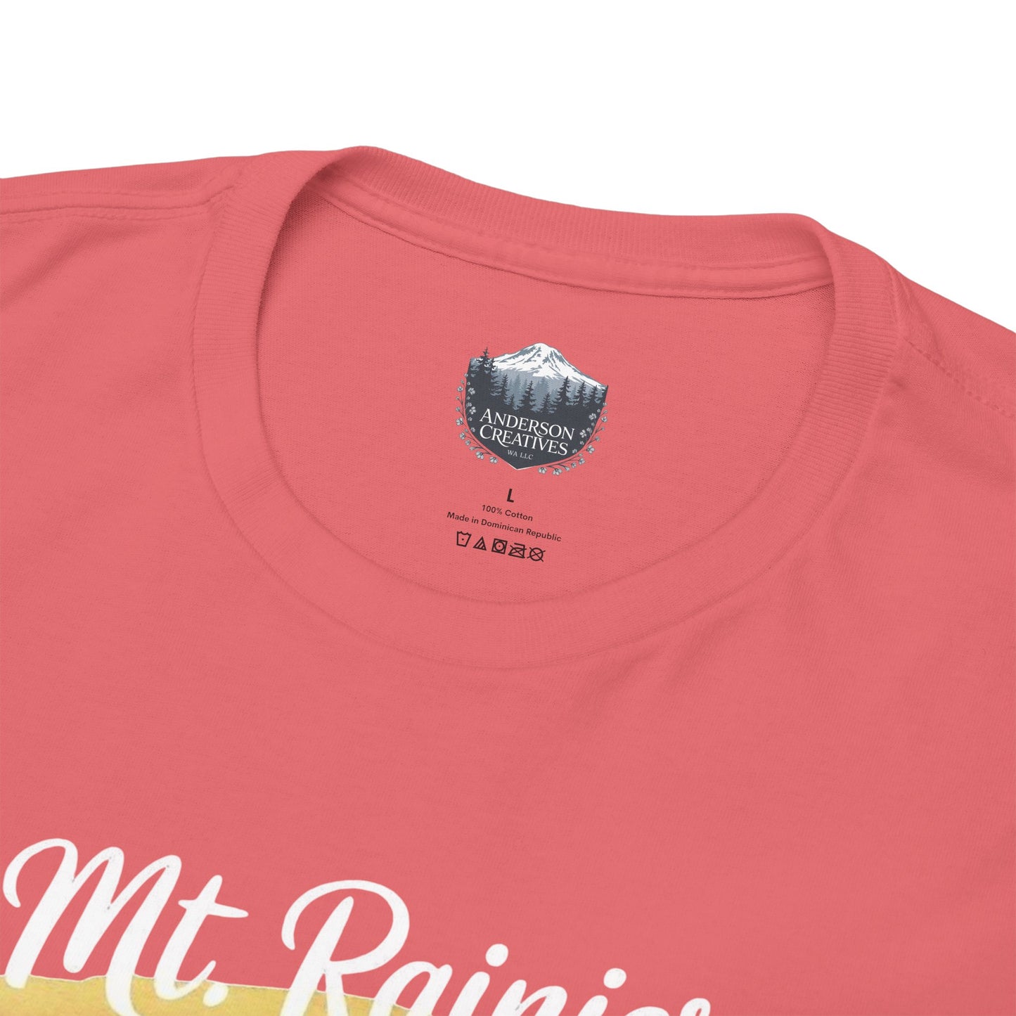Mt. Rainier - Washington Floral Sunset T-Shirt