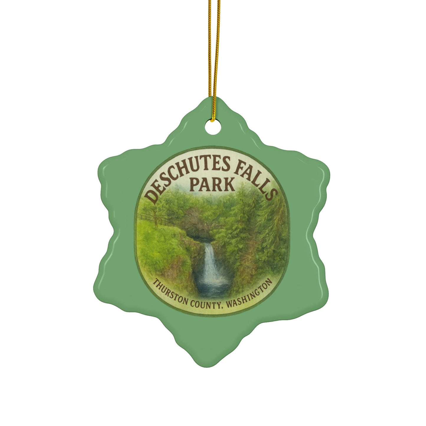 Deschutes Falls Park - Thurston County, Washington Ornament