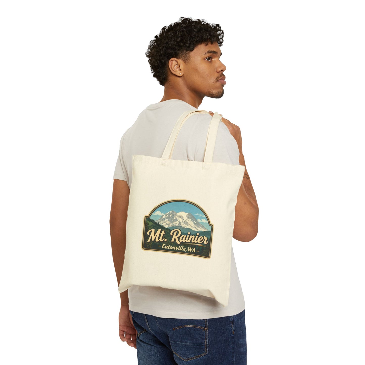 Mt. Rainier - Eatonville, WA Vintage Canvas Tote Bag