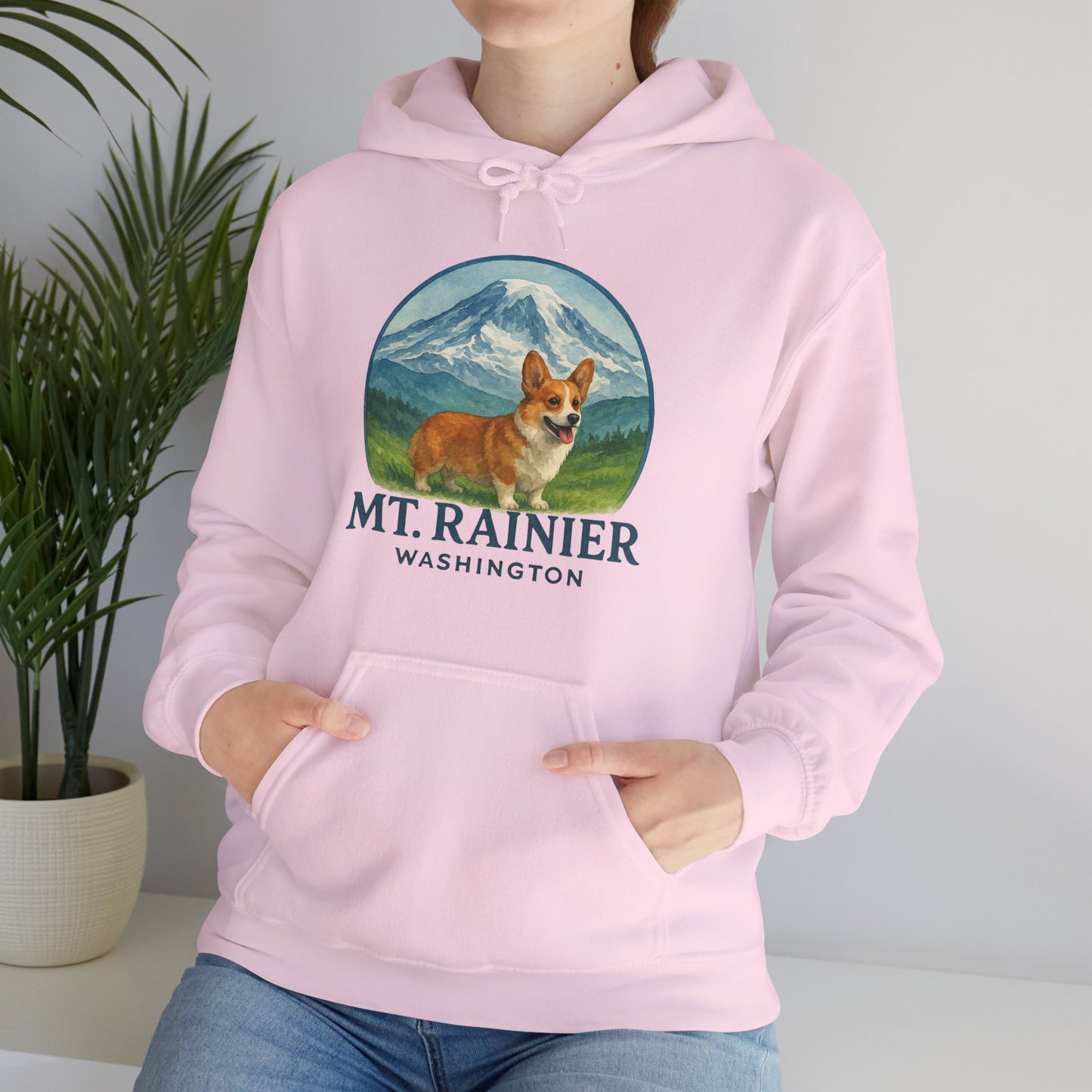 Mt. Rainier - Washington Corgi Hoodie