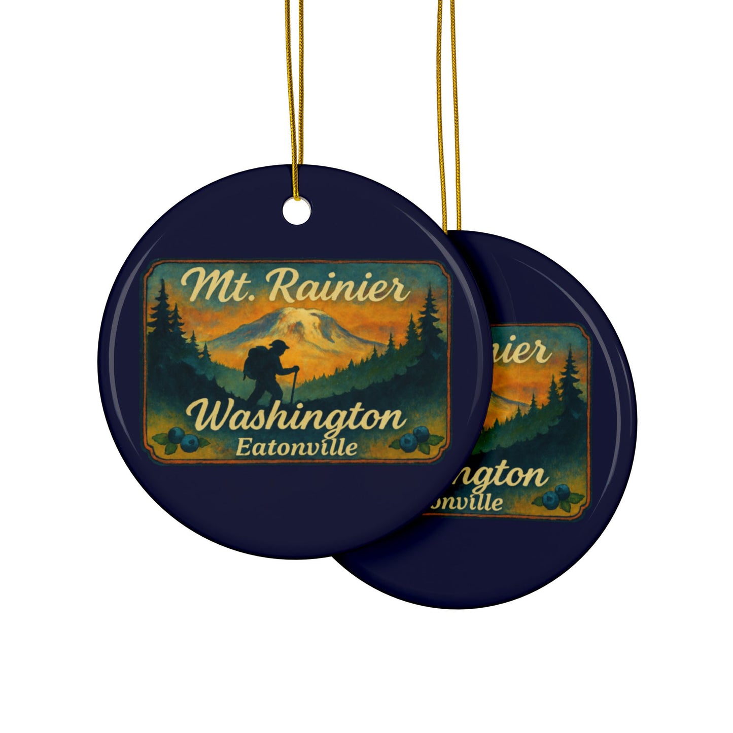 Mt. Rainier - Eatonville, WA Hiker Ornament