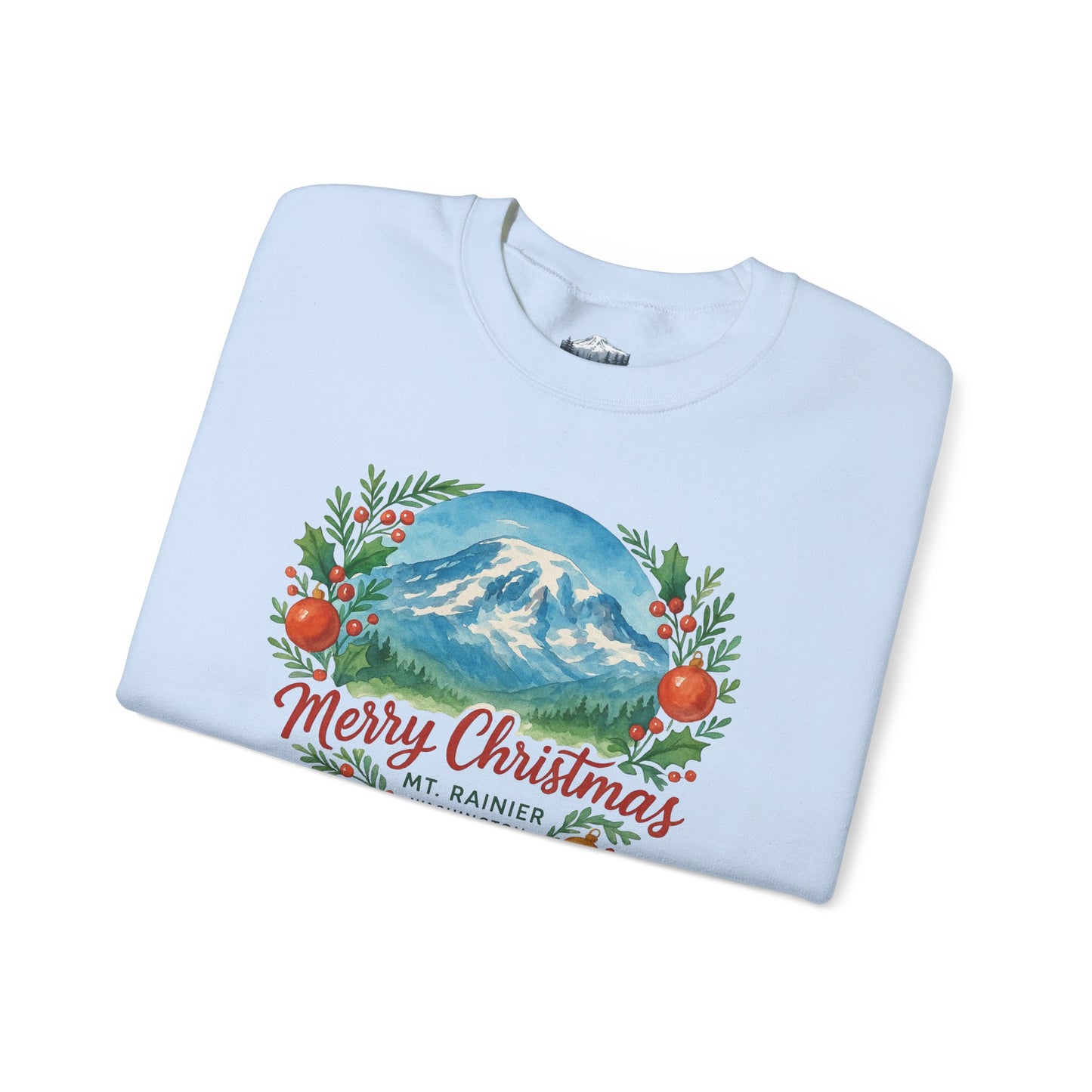 Mt. Rainier - Washington Merry Christmas Sweatshirt