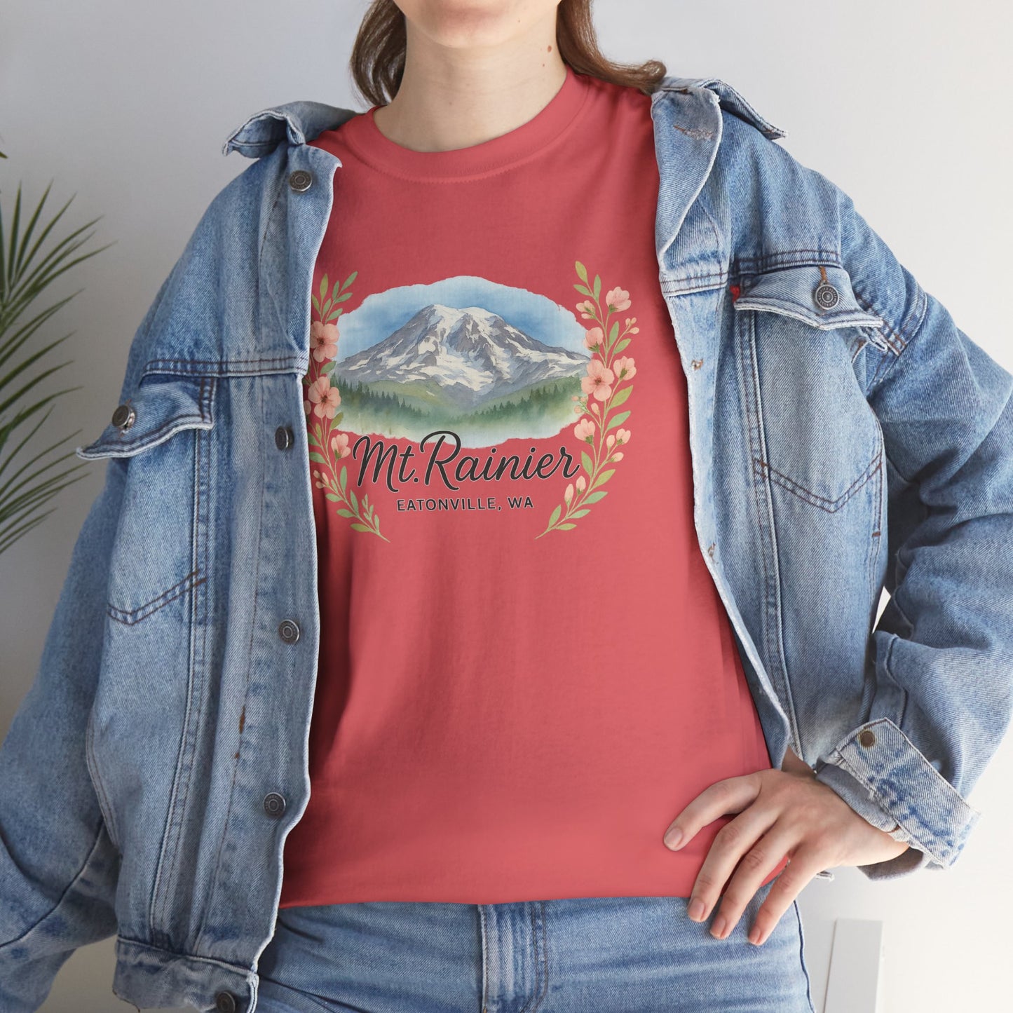 Mt. Rainier - Eatonville, WA Floral T-Shirt