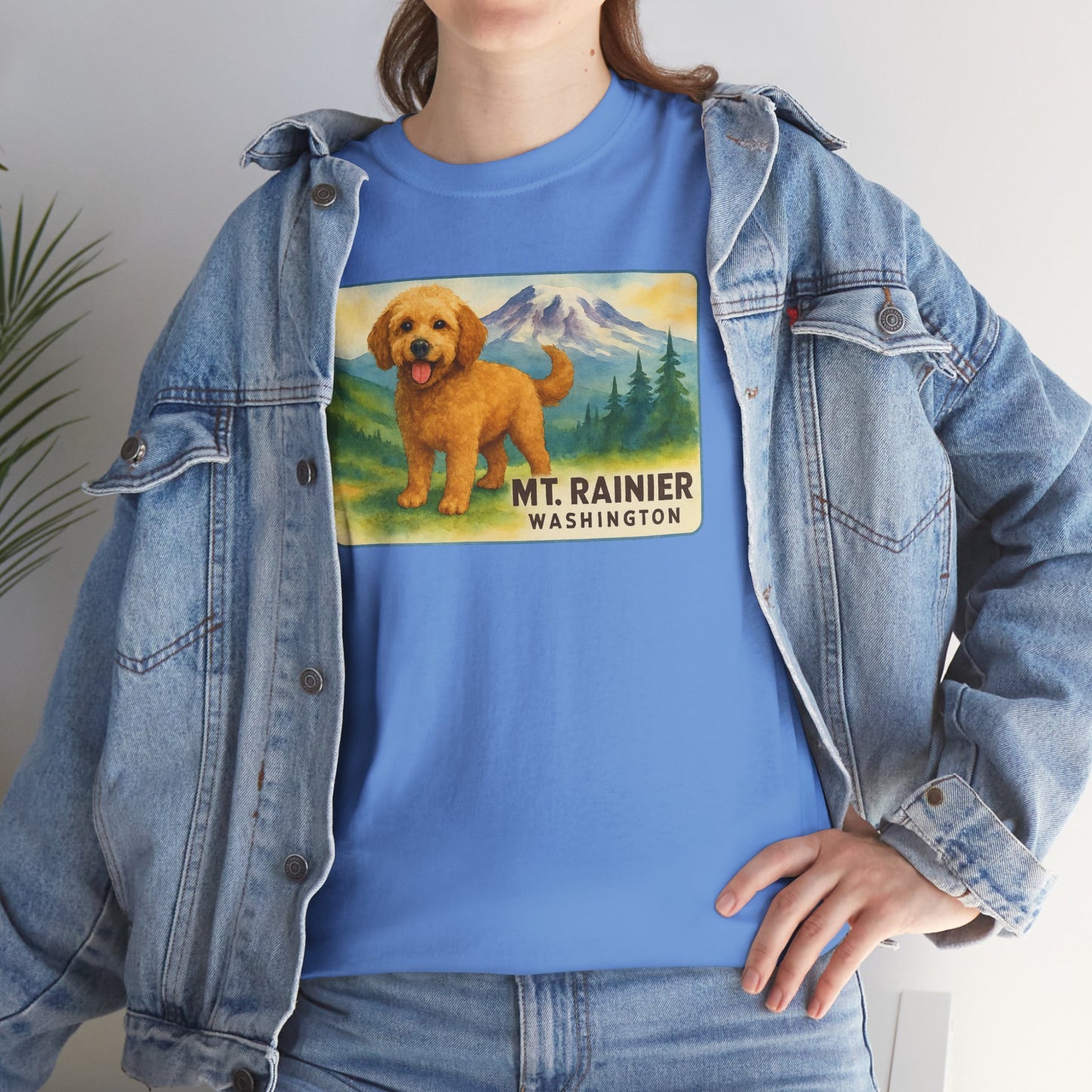 Mt. Rainier - Washington Golden Doodle T-Shirt