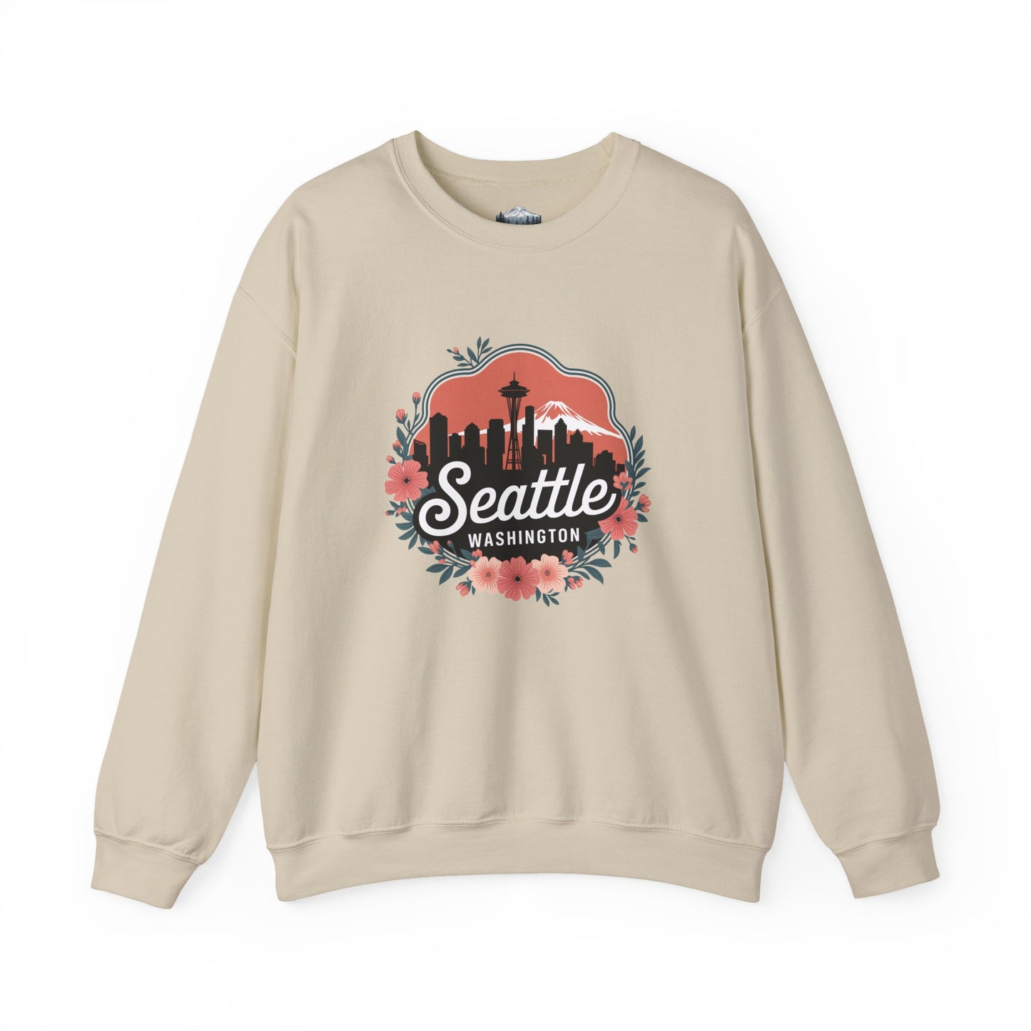 Floral Seattle City Skyline Sweatshirt