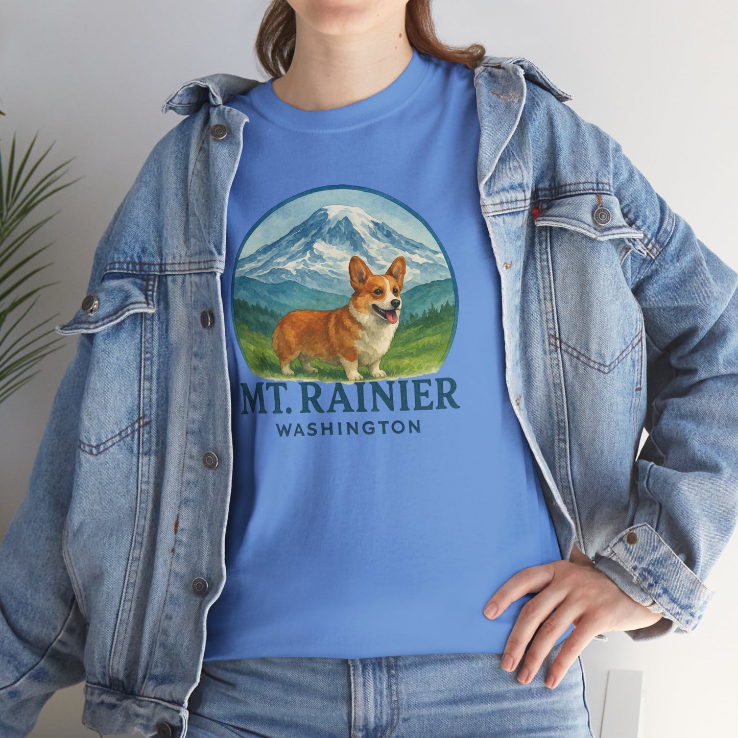 Mt. Rainier - Washington Corgi T-Shirt