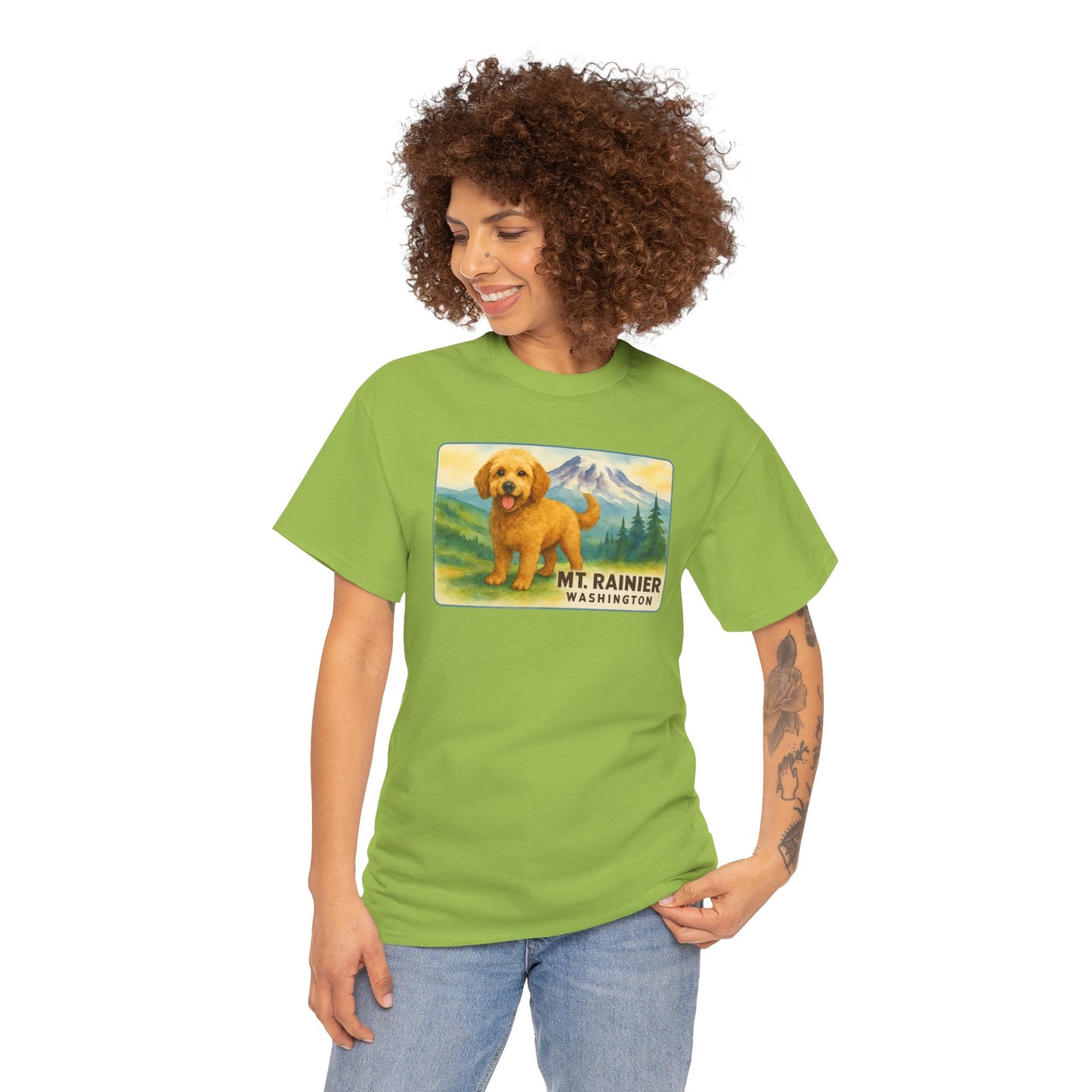Mt. Rainier - Washington Golden Doodle T-Shirt