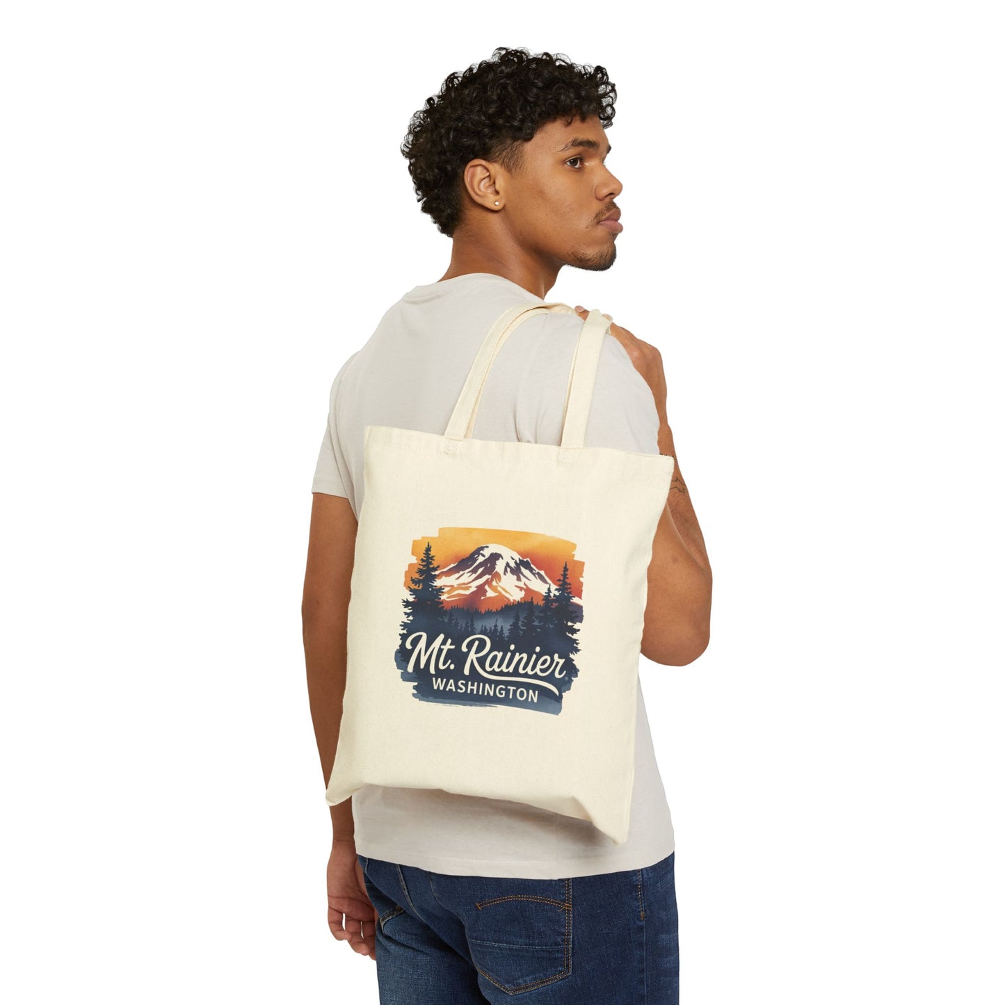 Mt. Rainier - Washington Sunset Canvas Tote Bag