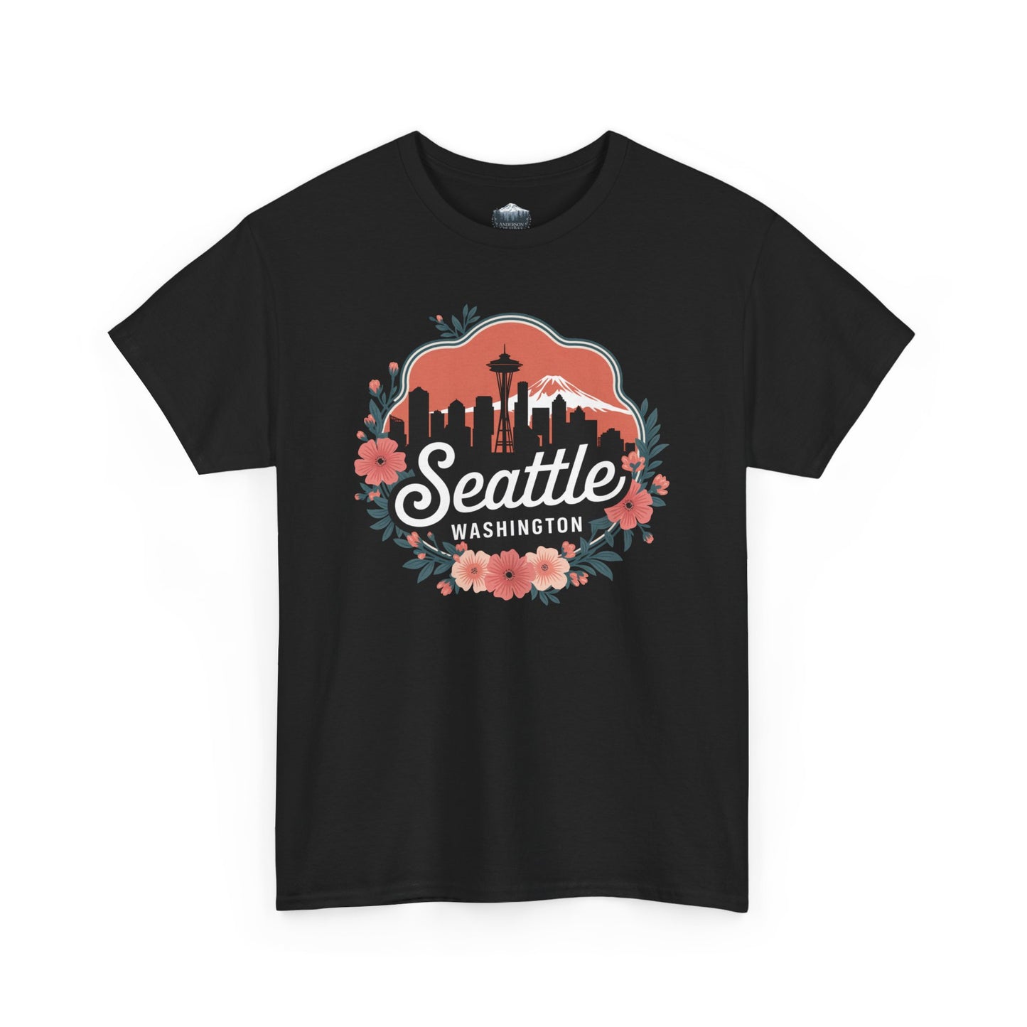 Foral Seattle City Skyline T-Shirt