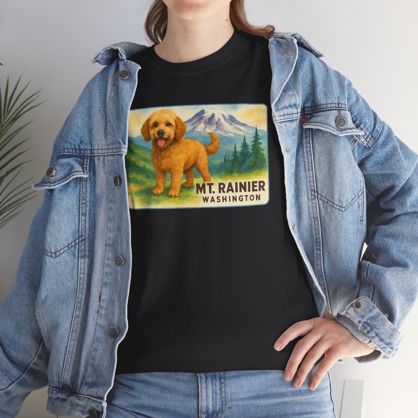 Mt. Rainier - Washington Golden Doodle T-Shirt