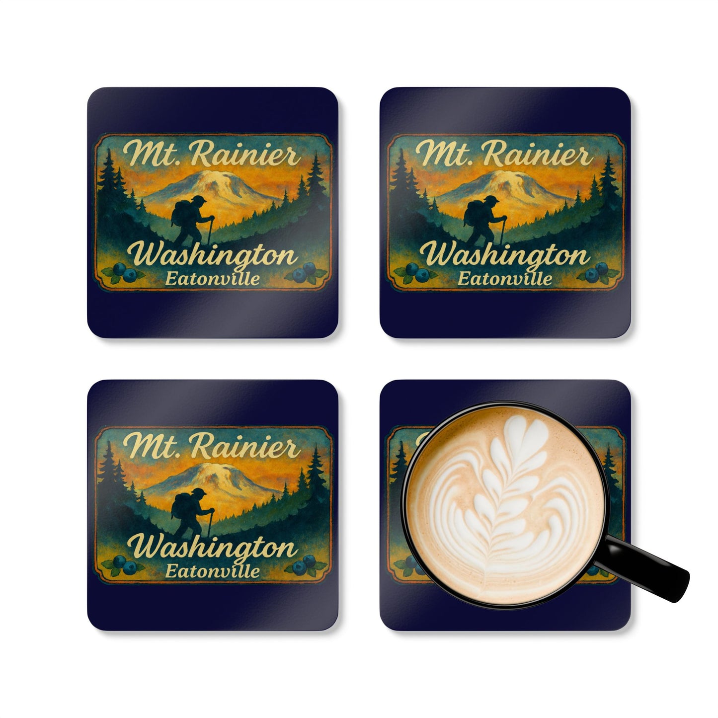Mt. Rainier - Eatonville, WA Hiker Coaster Set