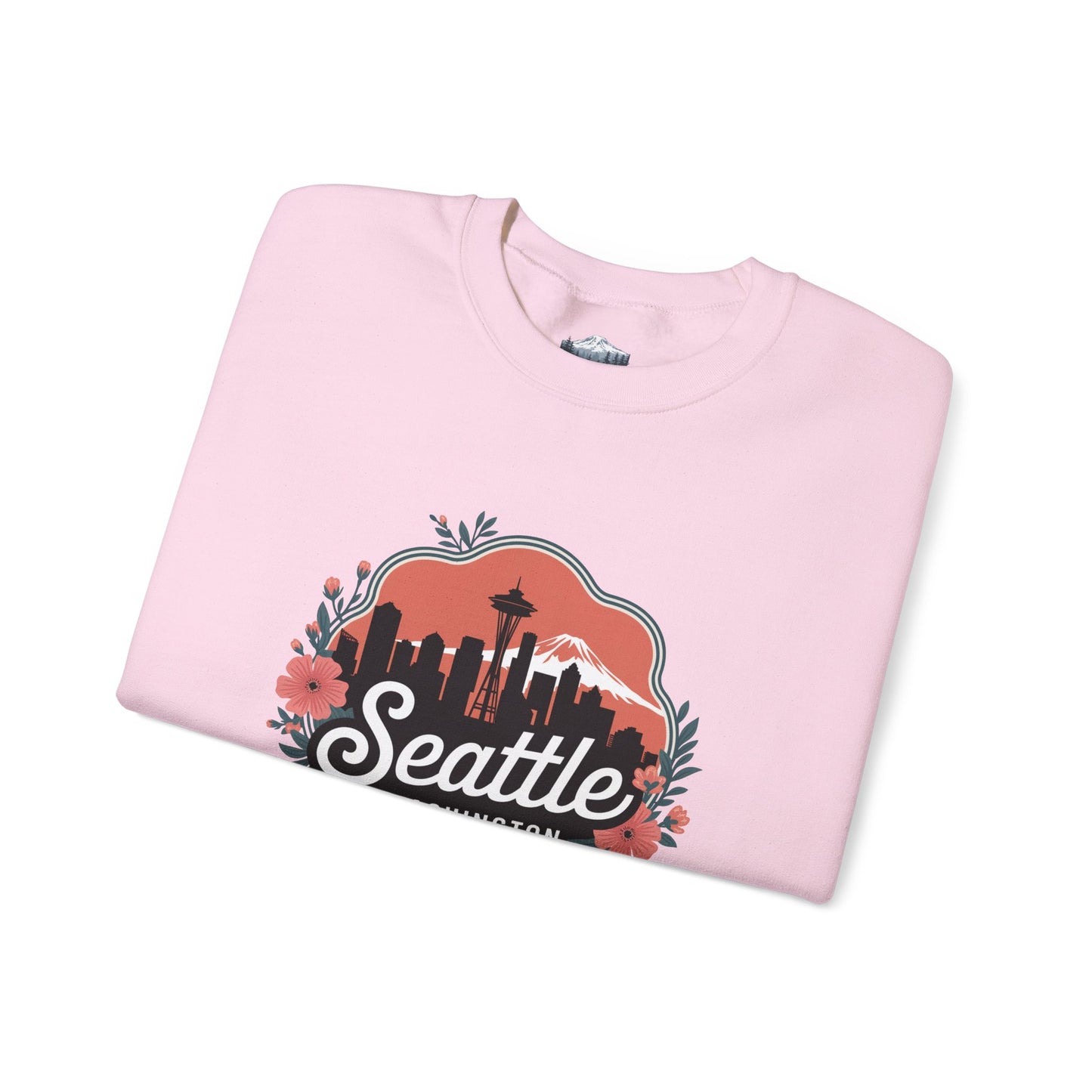Floral Seattle City Skyline Sweatshirt