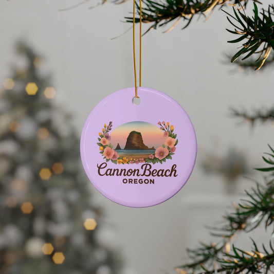 Cannon Beach Haystack Rock Ornament