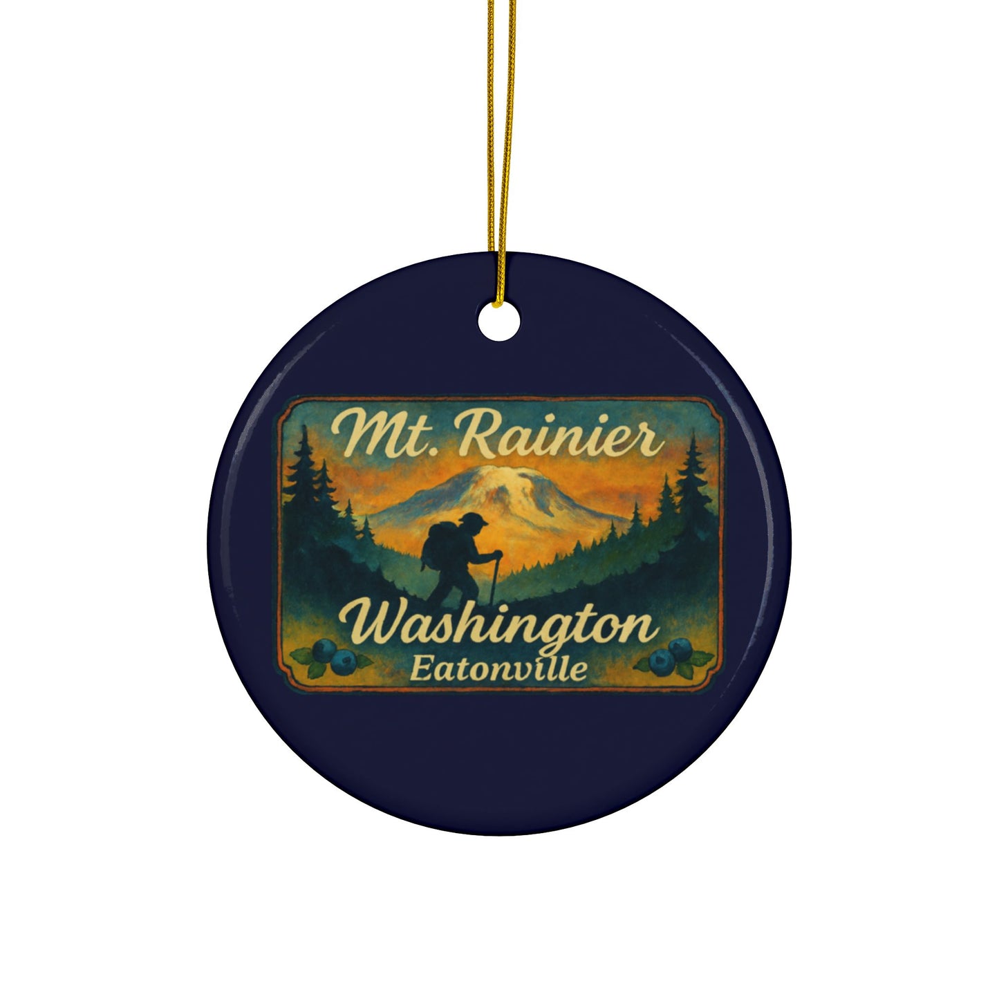 Mt. Rainier - Eatonville, WA Hiker Ornament