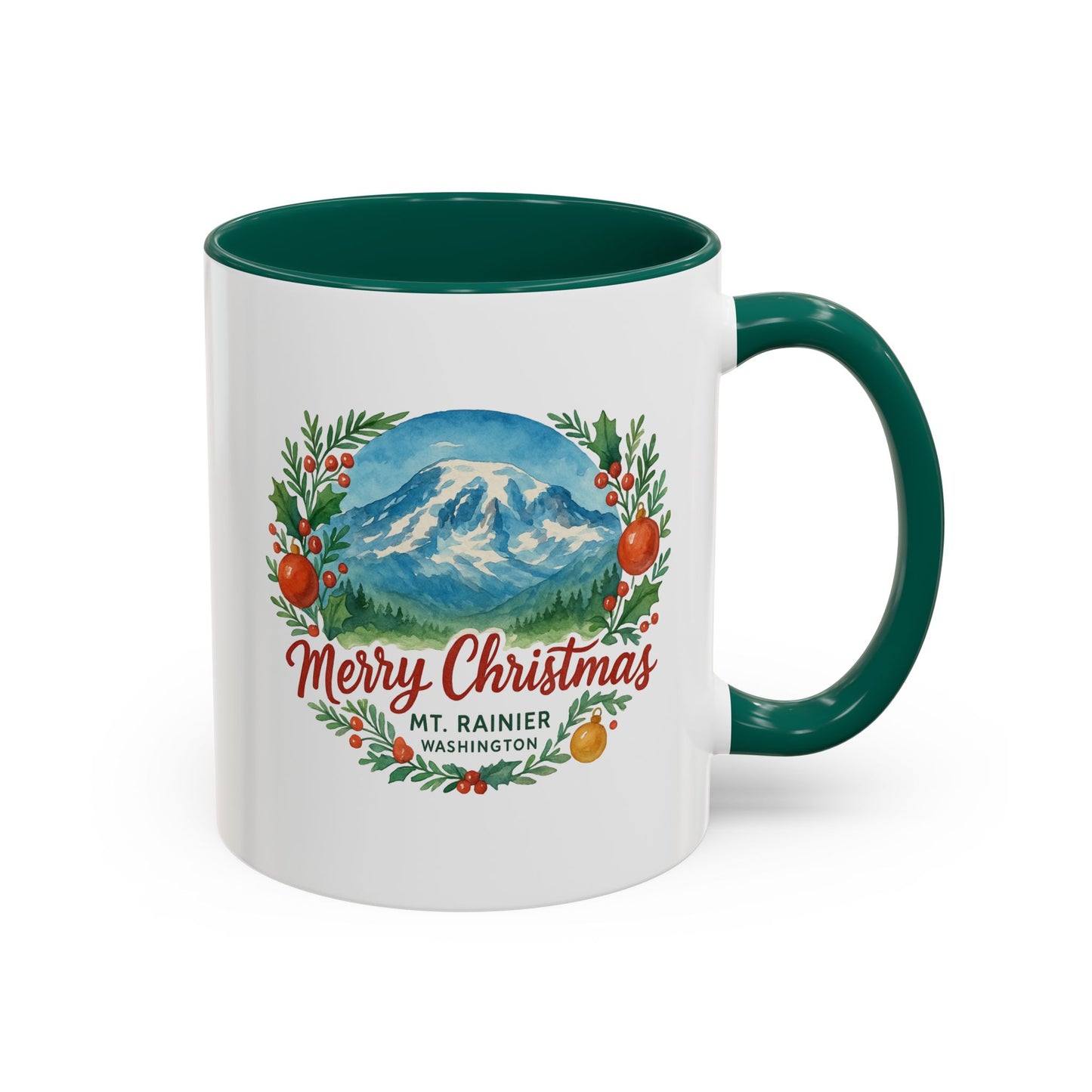 Mt. Rainier - Washington Merry Christmas Mug