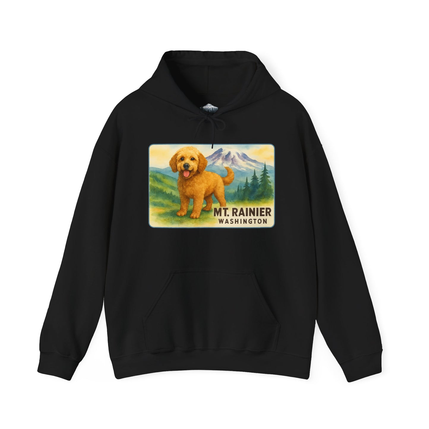 Mt. Rainier - Washington Golden Doodle Hoodie