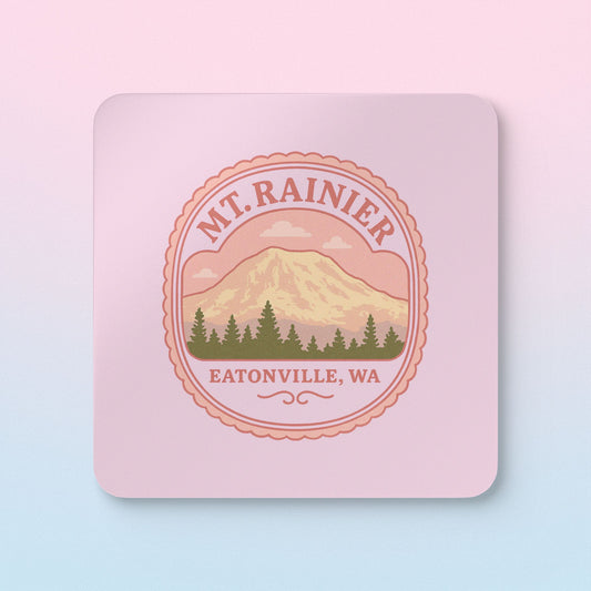 Mt. Rainier - Eatonville, WA Coquette Coaster Set