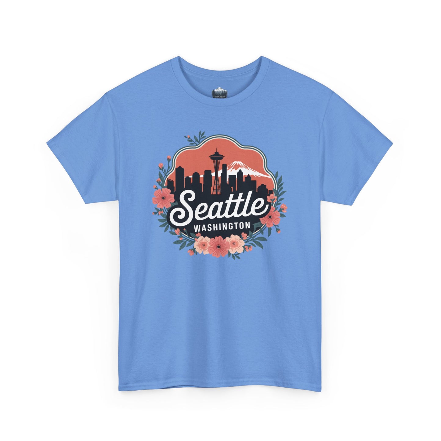 Foral Seattle City Skyline T-Shirt
