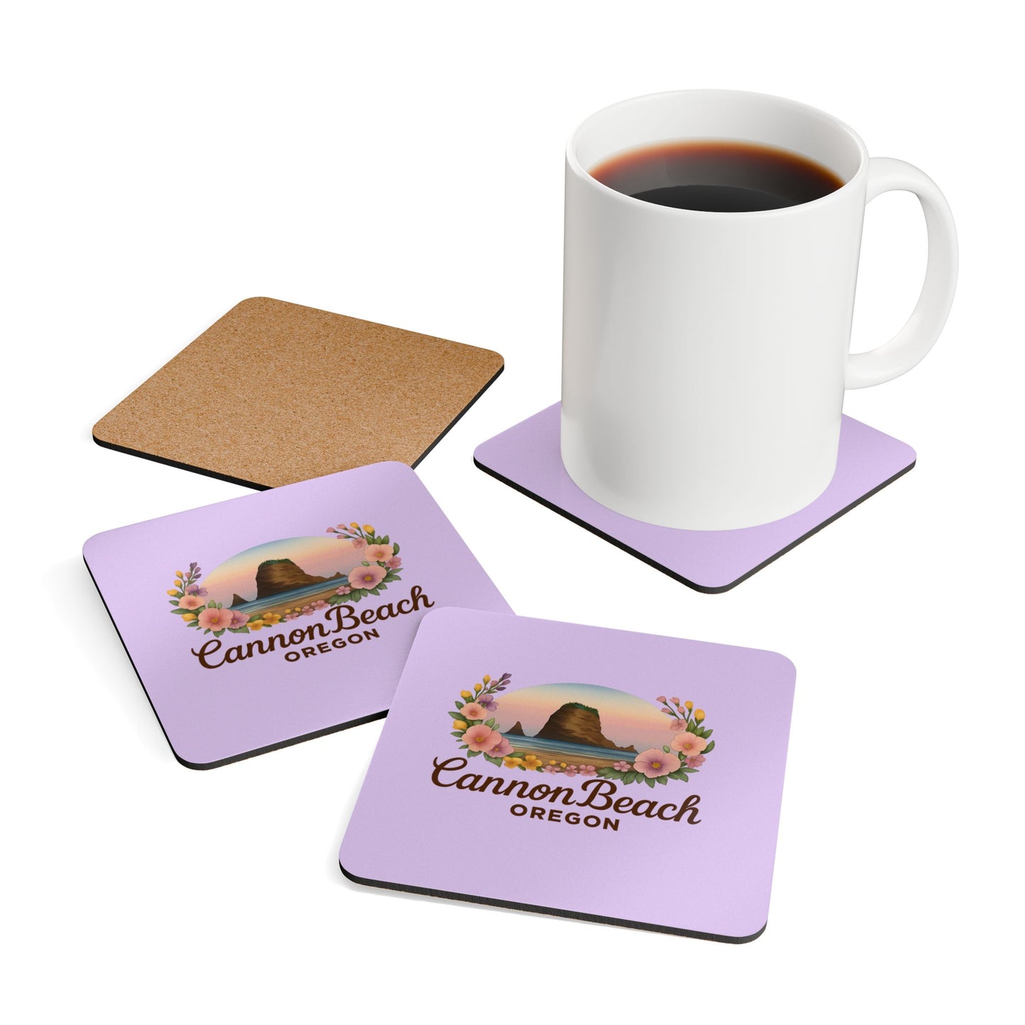 Cannon Beach Haystack Rock Coaster Set
