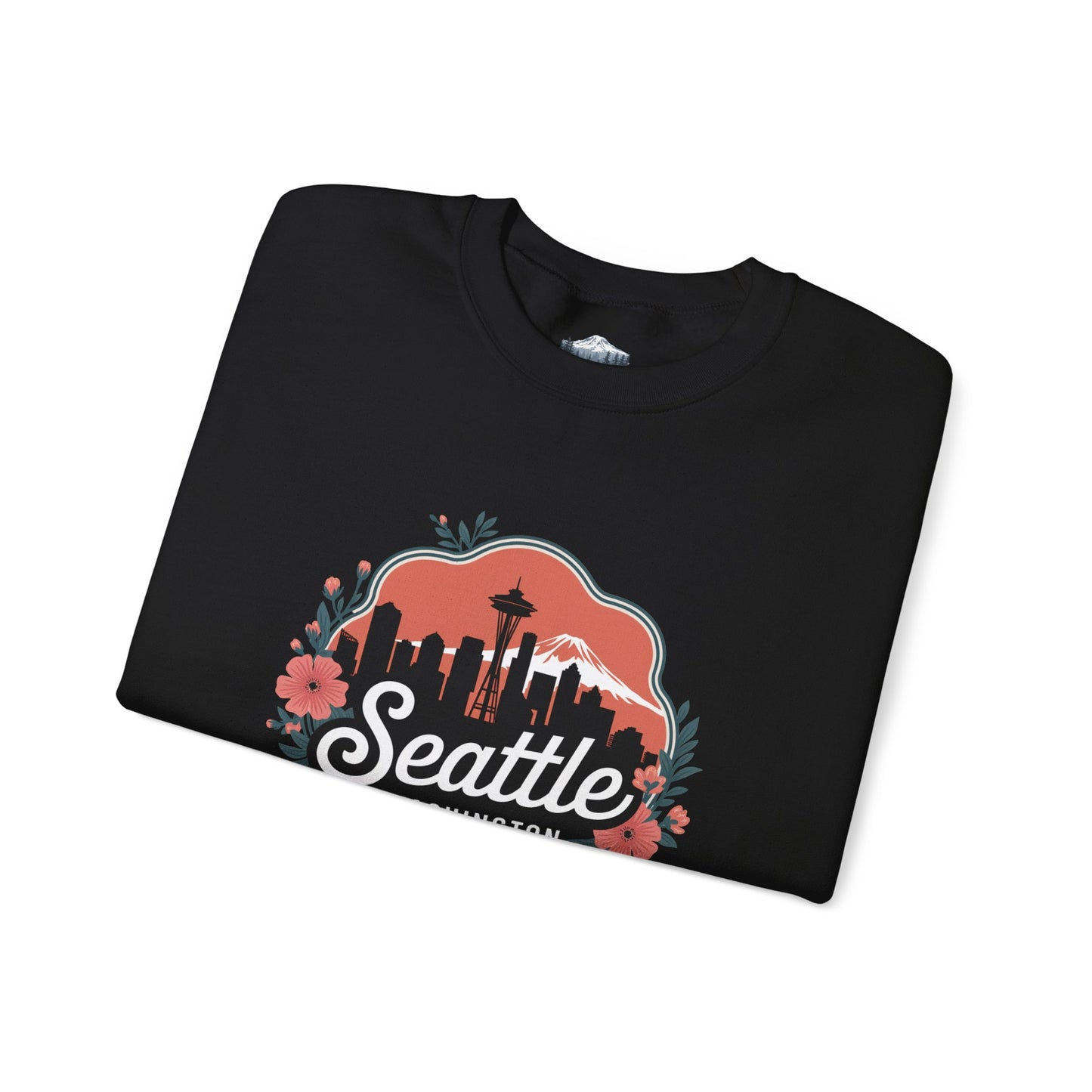 Floral Seattle City Skyline Sweatshirt