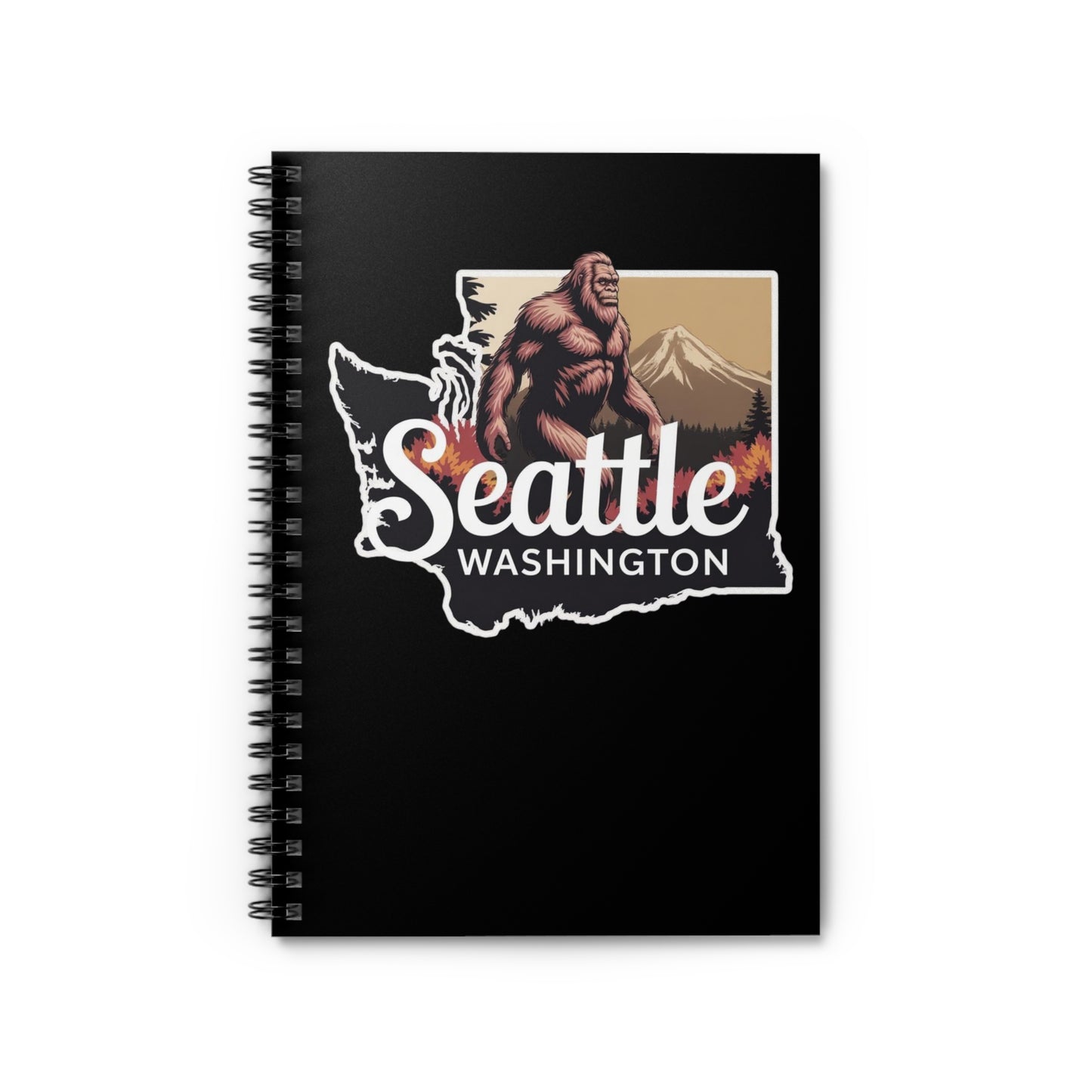 Bigfoot Seattle Washington Spiral Notebook