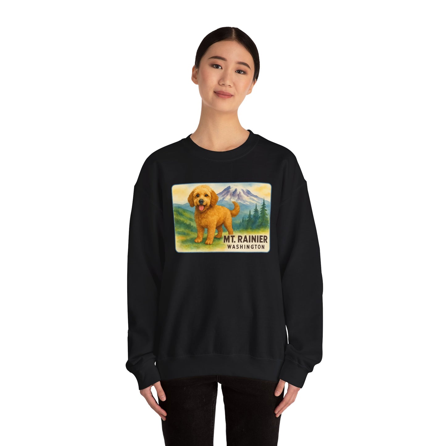 Mt. Rainier - Washington Golden Doodle Sweatshirt