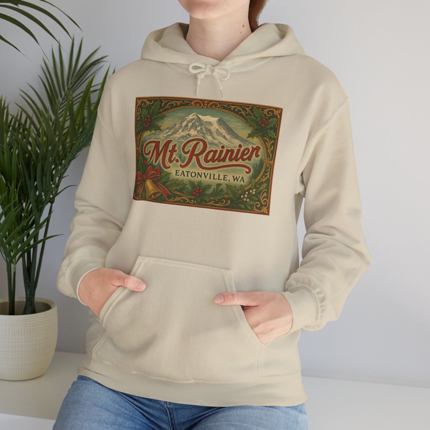 Mt. Rainier - Eatonville, WA Victorian Christmas Hoodie
