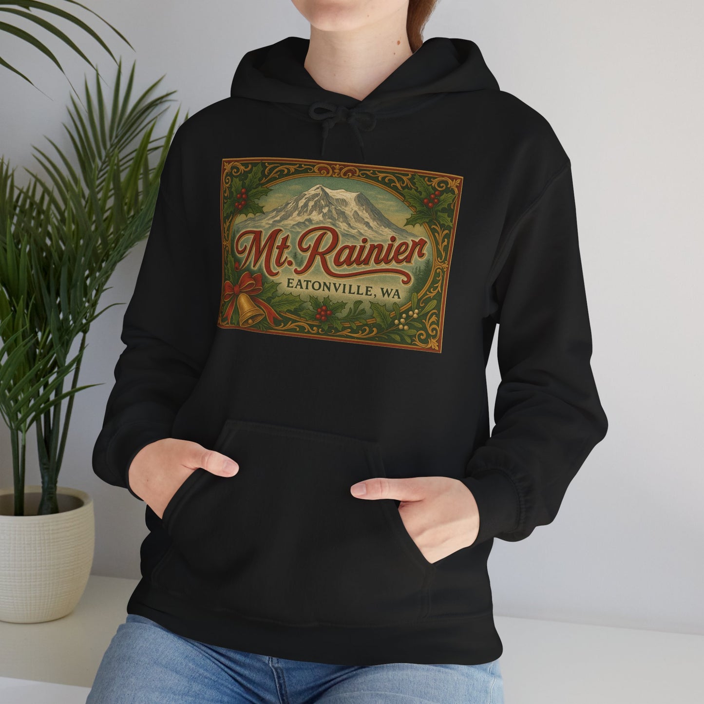 Mt. Rainier - Eatonville, WA Victorian Christmas Hoodie