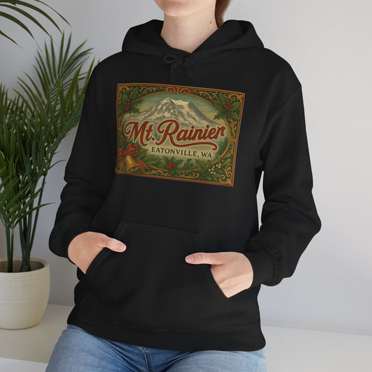 Mt. Rainier - Eatonville, WA Victorian Christmas Hoodie