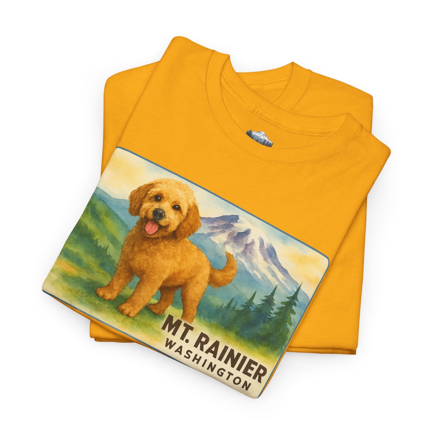 Mt. Rainier - Washington Golden Doodle T-Shirt