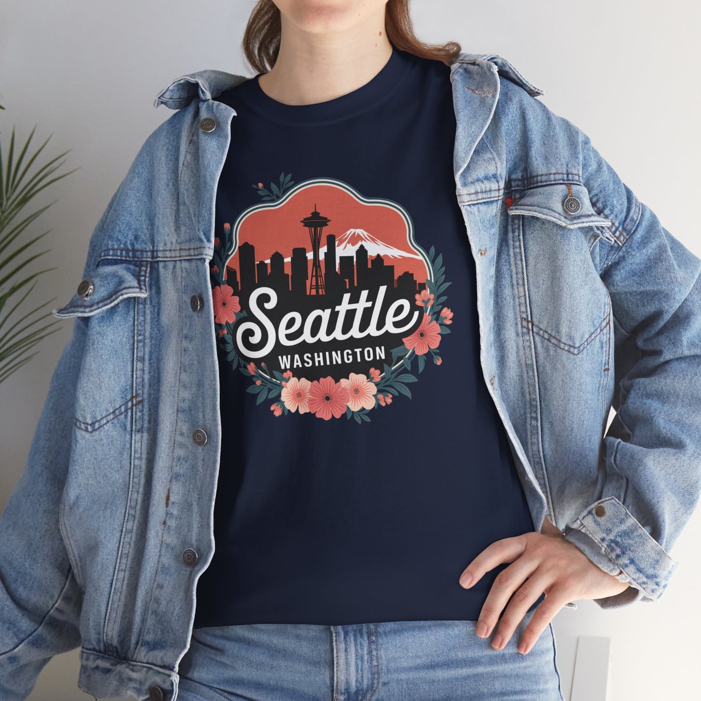 Foral Seattle City Skyline T-Shirt