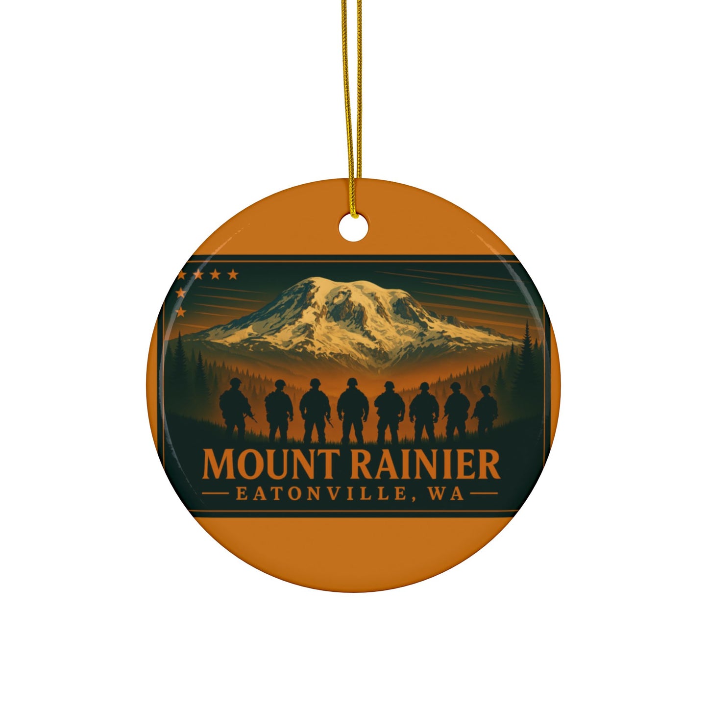 Mount Rainier - Eatonville, WA Military Ornament