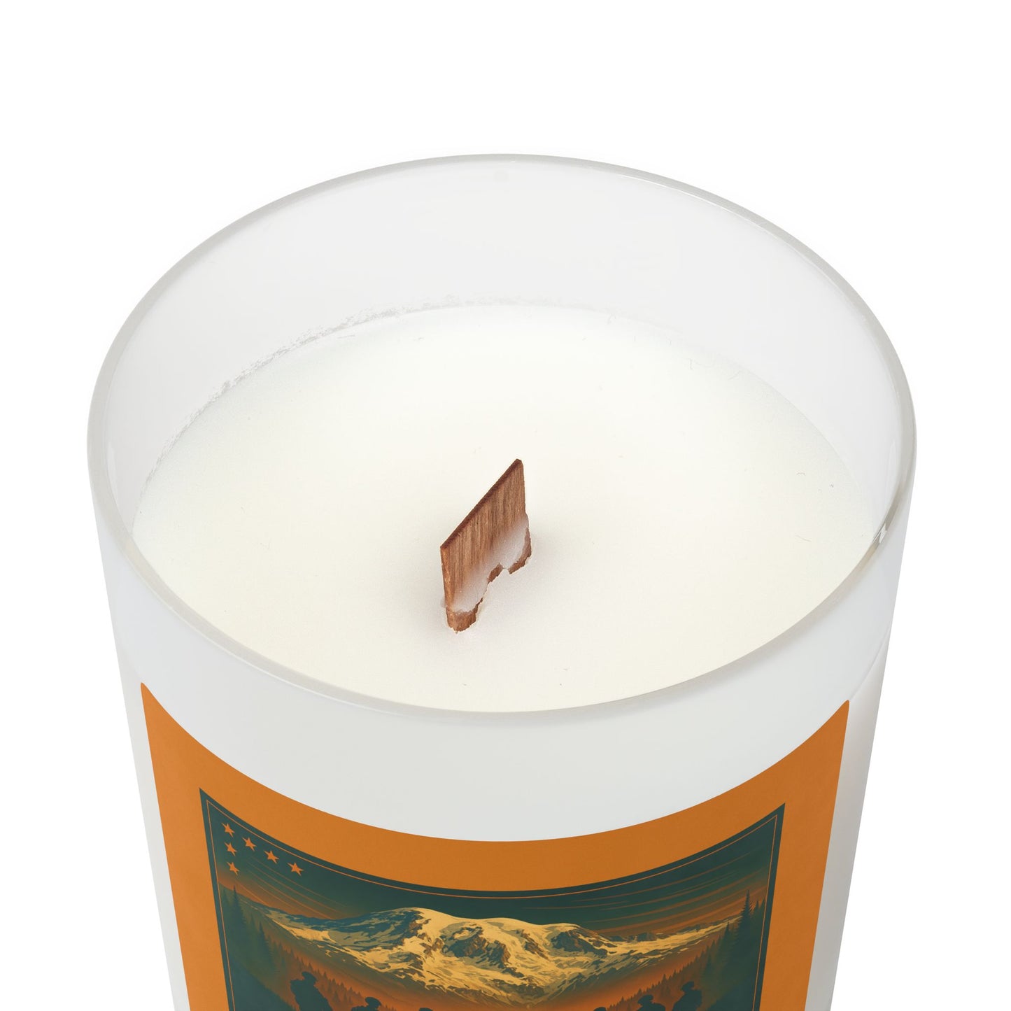 Mount Rainier - Eatonville, WA Military Frosted Glass Candle