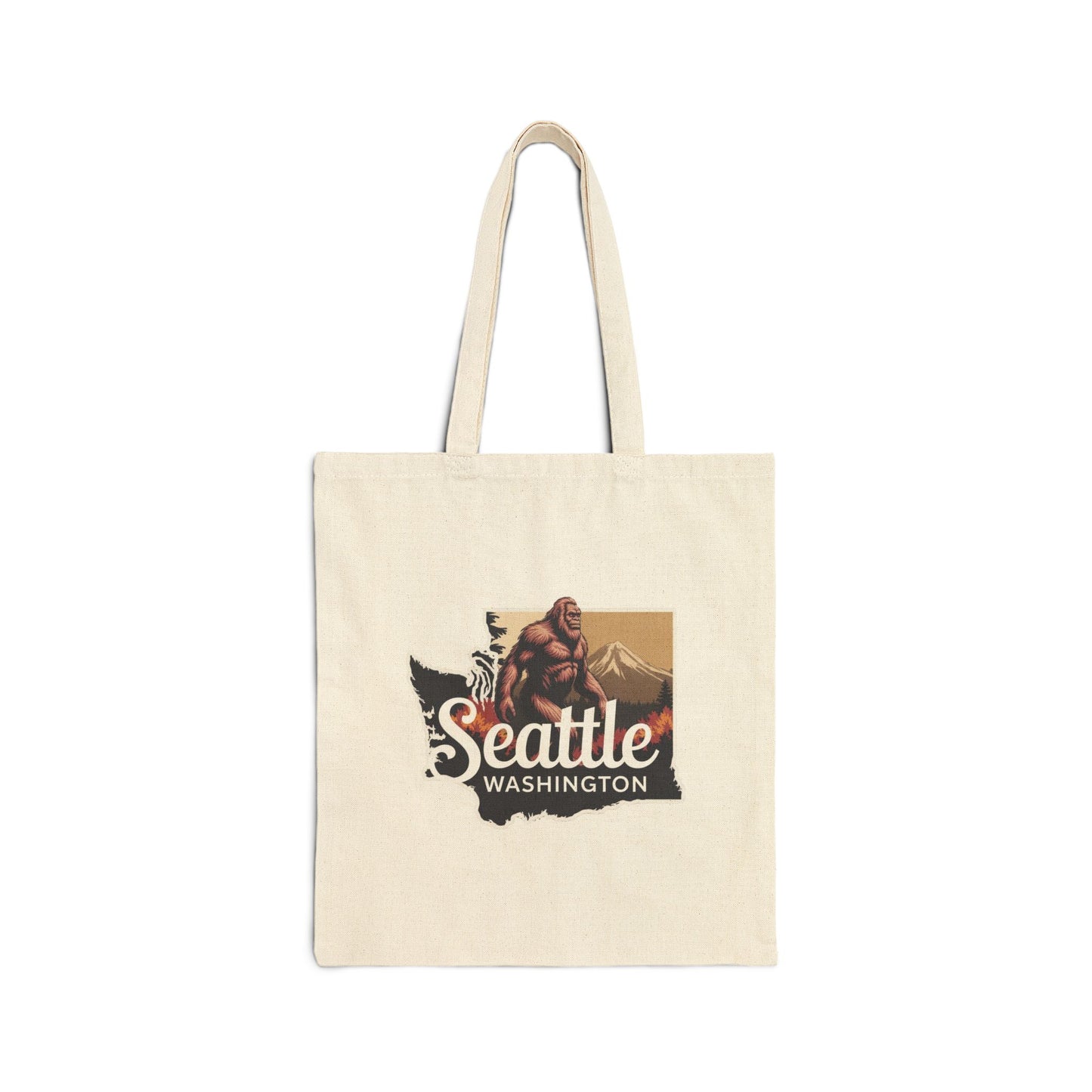 Bigfoot Seattle Washington Canvas Tote Bag