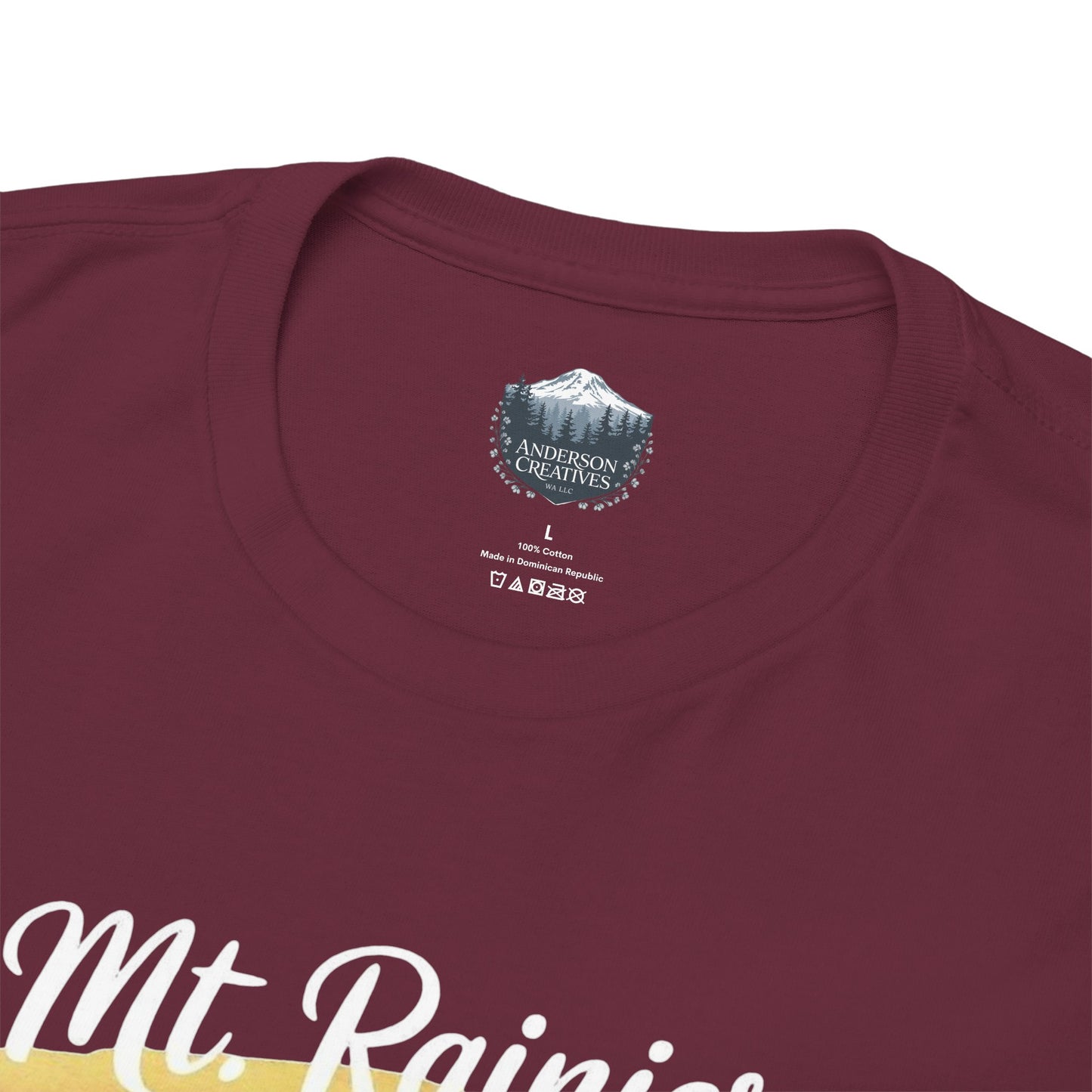 Mt. Rainier - Washington Floral Sunset T-Shirt