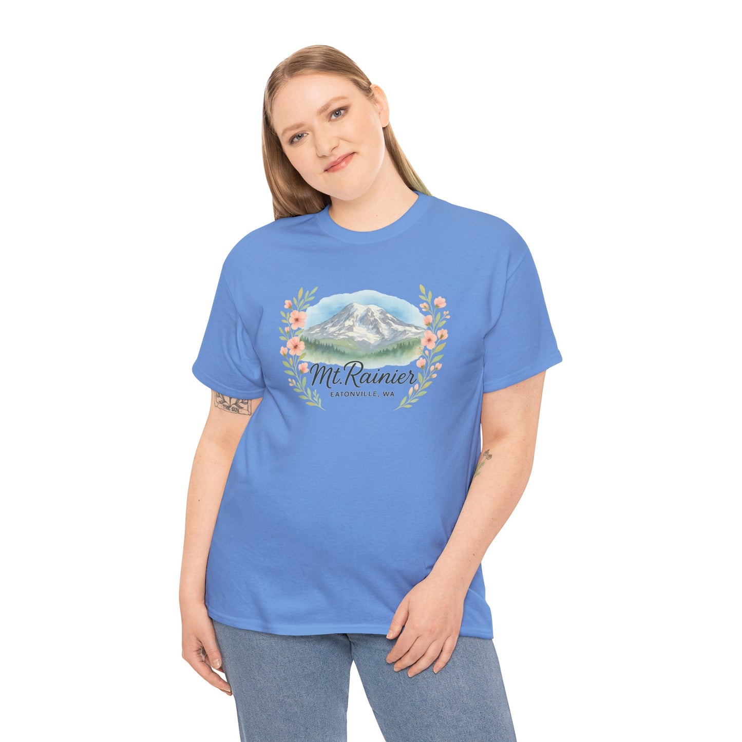 Mt. Rainier - Eatonville, WA Floral T-Shirt