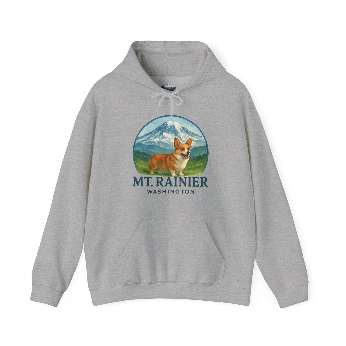 Mt. Rainier - Washington Corgi Hoodie