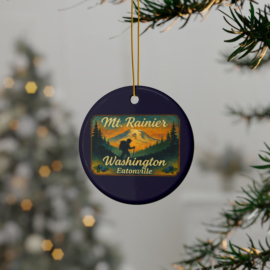 Mt. Rainier - Eatonville, WA Hiker Ornament
