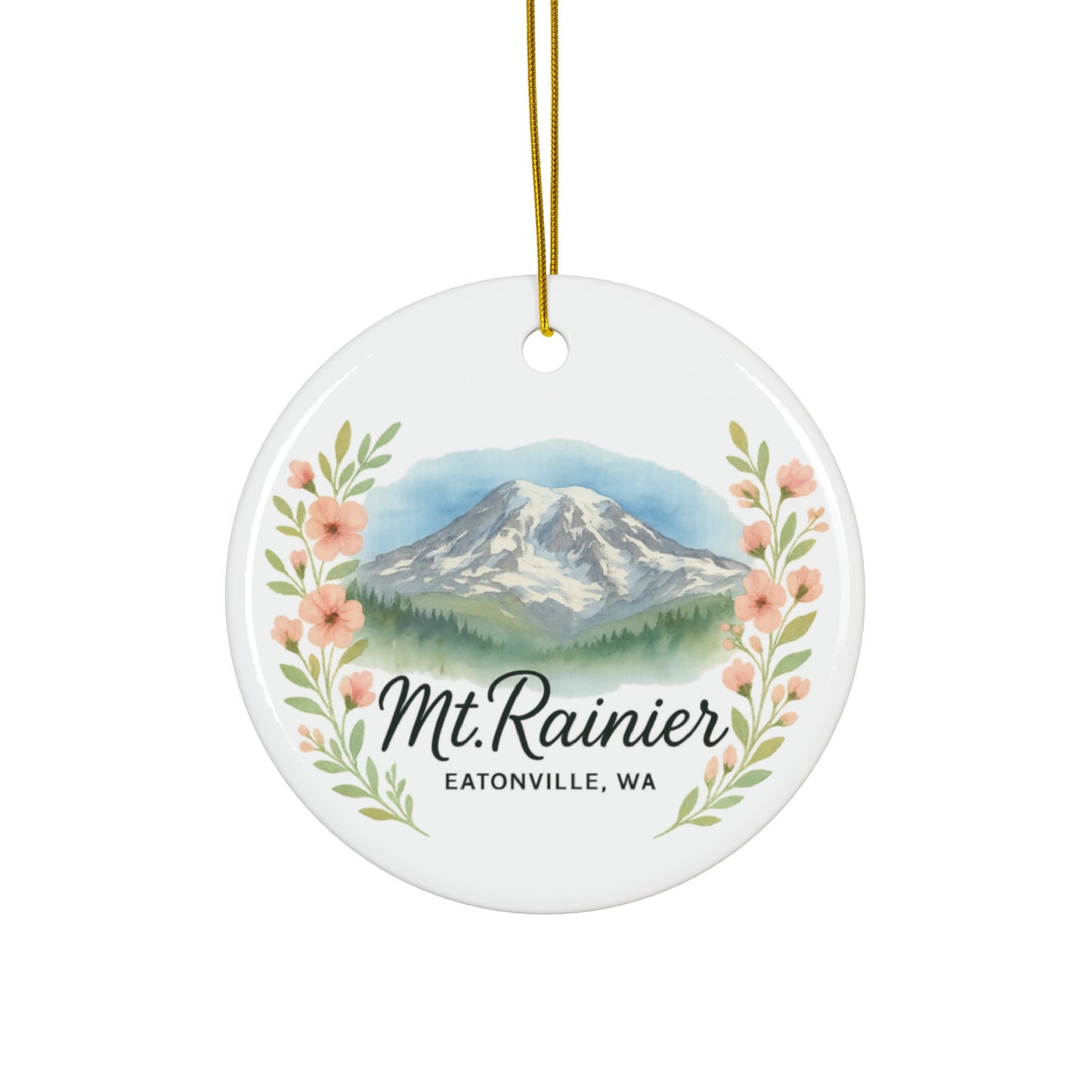 Mt. Rainier - Eatonville, WA Floral Ornament
