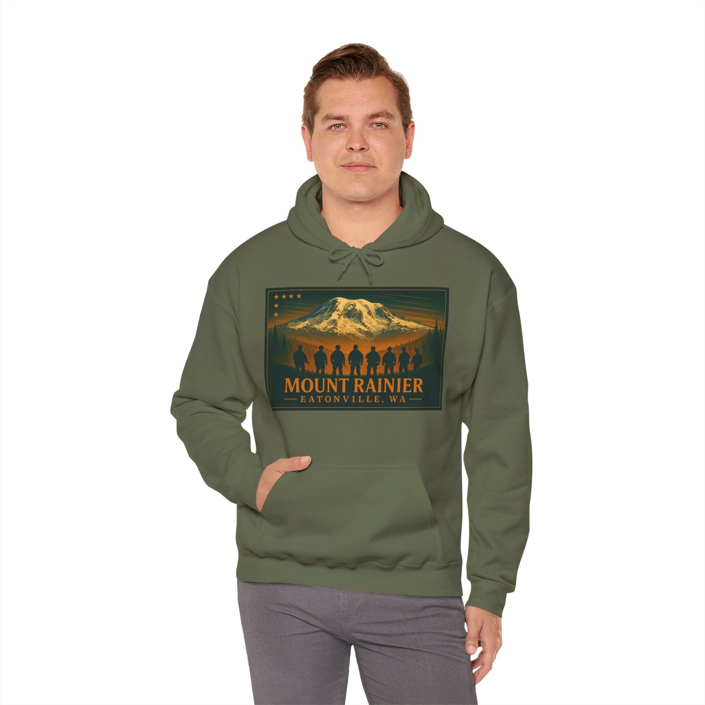 Mount Rainier - Eatonville, WA Military Hoodie