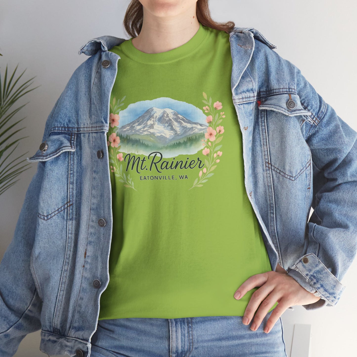 Mt. Rainier - Eatonville, WA Floral T-Shirt