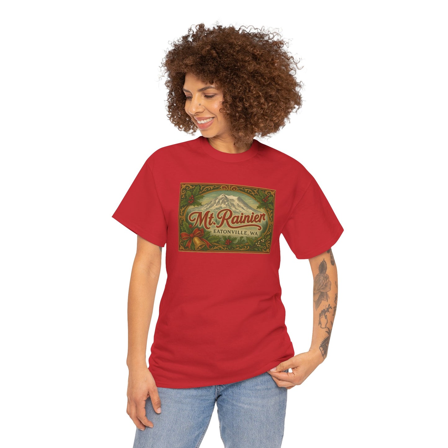 Mt. Rainier - Eatonville, WA Victorian Christmas T-Shirt
