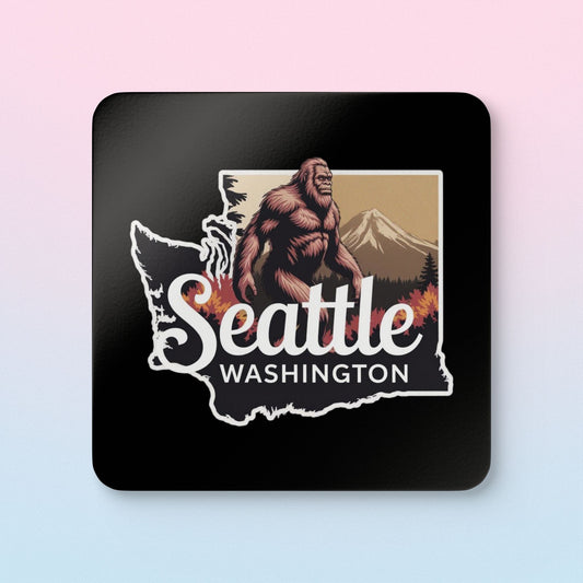 Bigfoot Seattle Washington Coaster Set