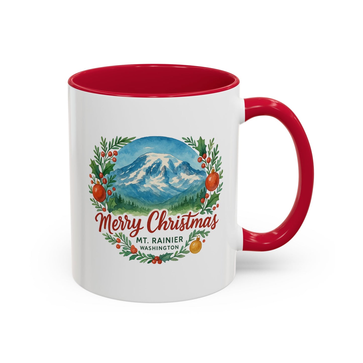 Mt. Rainier - Washington Merry Christmas Mug