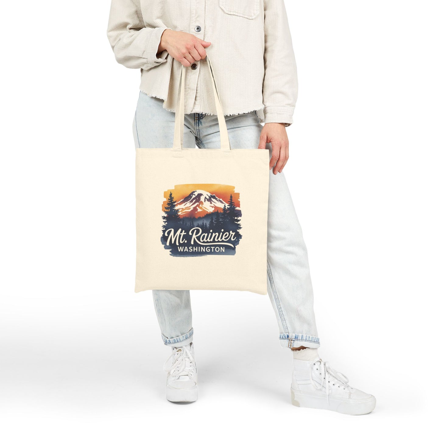 Mt. Rainier - Washington Sunset Canvas Tote Bag