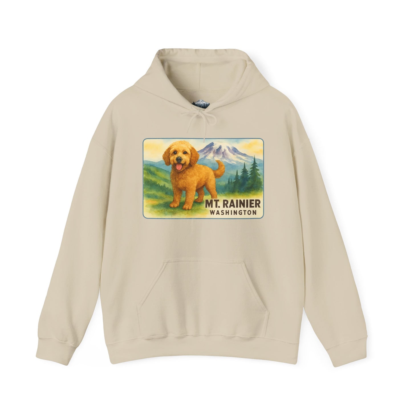 Mt. Rainier - Washington Golden Doodle Hoodie