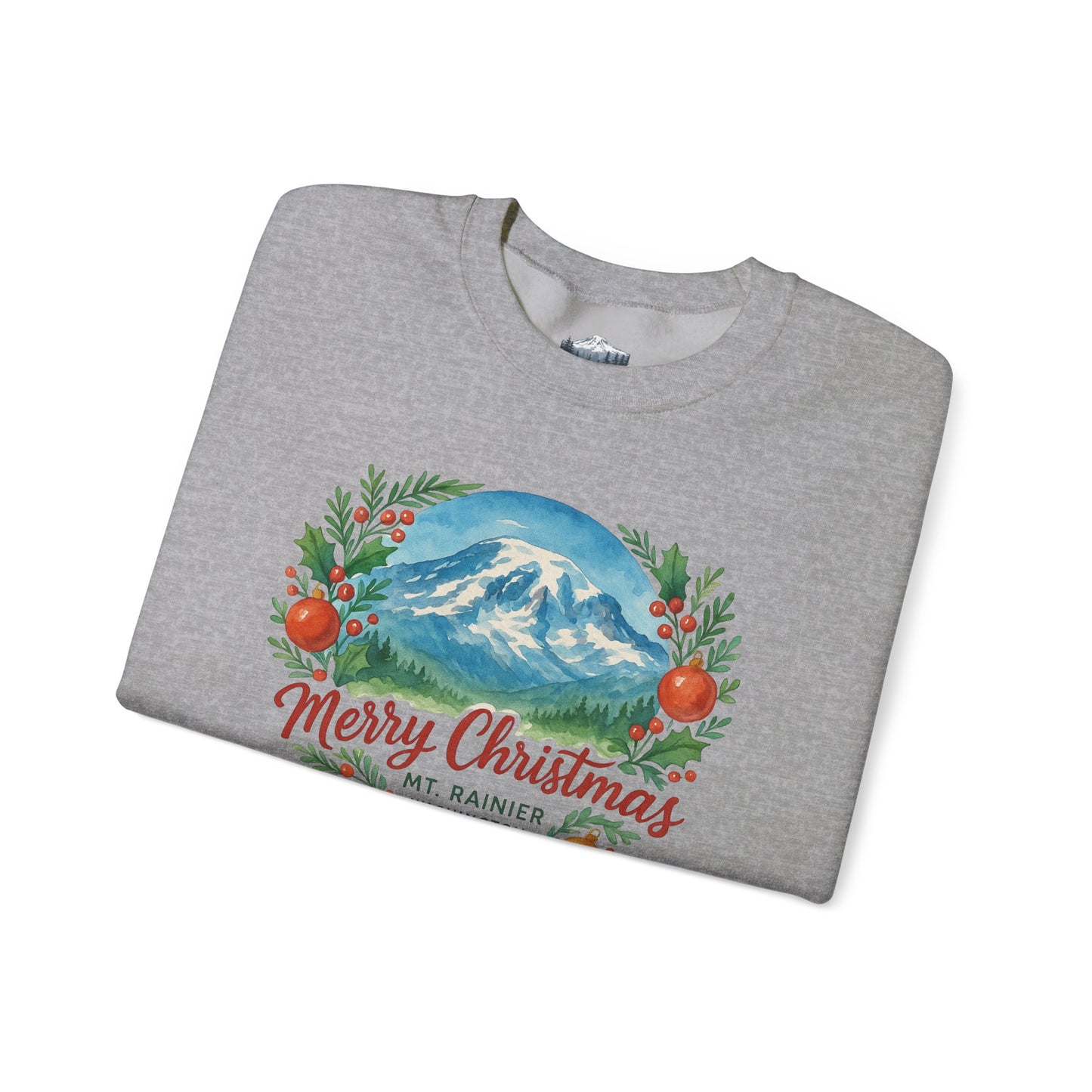 Mt. Rainier - Washington Merry Christmas Sweatshirt
