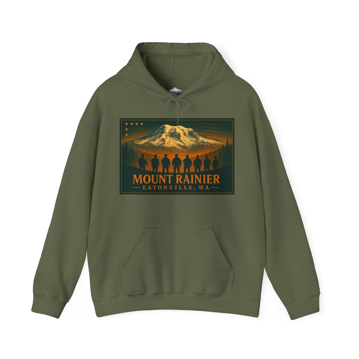 Mount Rainier - Eatonville, WA Military Hoodie