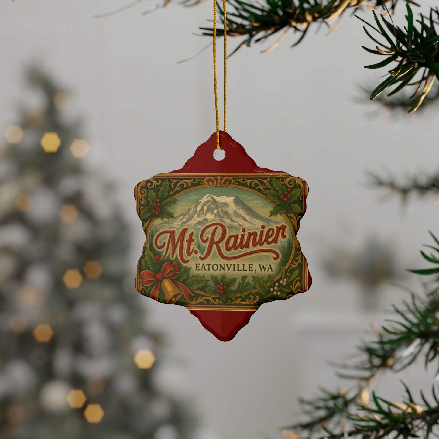Mt. Rainier - Eatonville, WA Victorian Christmas Ornament